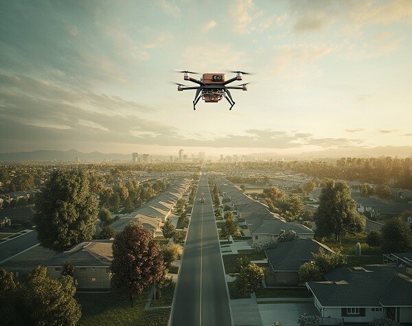 Drone in flight